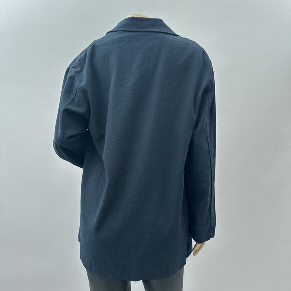 Anthropologie Amadi Kayne Double Breasted Blazer Navy Blue Women's Size Small - Picture 7 of 16